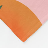 モノグラムパーソナライズされたレトロトマトつる植物パターン フリースブランケット (角)