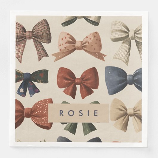 モノグラムパーソナライズされたレトロヴィンテージ弓パターン (正面)