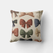 モノグラムパーソナライズされたレトロヴィンテージ弓パターン クッション (裏面)