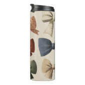 モノグラムパーソナライズされたレトロヴィンテージ弓パターン タンブラー (回転右)