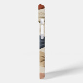 モノグラムパーソナライズされたレトロヴィンテージ弓パターン Case-Mate iPhoneケース (裏面 / 左)