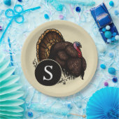 モノグラムパーソナライズされたワイルドターキー ペーパープレート (パーティー)