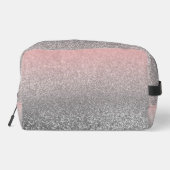 モノグラムパーソナライズされたヴィンテージグリッターシャインピンク ドップキット (裏面)