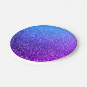 モノグラムパーソナライズされたヴィンテージグリッターシャイン3リング ペーパープレート (アングル)