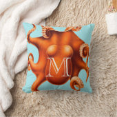 モノグラムパーソナライズされたヴィンテージタコイラストレーション クッション (ブランケット)