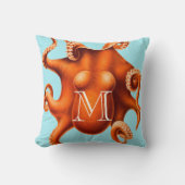 モノグラムパーソナライズされたヴィンテージタコイラストレーション クッション (正面)
