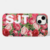 モノグラムパーソナライズされたヴィンテージバラ電話ケース Case-Mate iPhoneケース (裏面 (横))