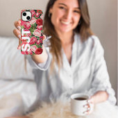 モノグラムパーソナライズされたヴィンテージバラ電話ケース Case-Mate iPhoneケース