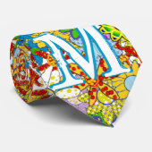 モノグラムパーソナライズされた又は名称花の模様 ネクタイ (ロール)