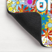 モノグラムパーソナライズされた又は名称花の模様 マウスパッド (コーナー)