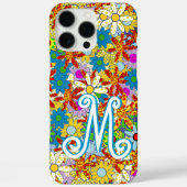 モノグラムパーソナライズされた又は名称花の模様 Case-Mate iPhoneケース (裏面)