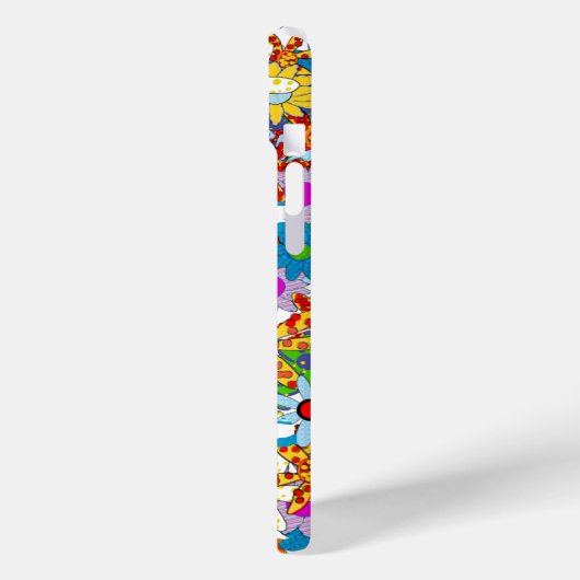 モノグラムパーソナライズされた又は名称花の模様 Case-Mate iPhoneケース (裏面 / 左)