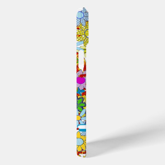 モノグラムパーソナライズされた又は名称花の模様 Case-Mate iPhoneケース (裏面 / 右)