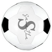 モノグラムパーソナライズされた名イニシャル サッカーボール (回転)