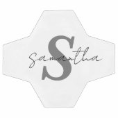 モノグラムパーソナライズされた名イニシャル サッカーボール (フラット)