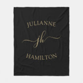 モノグラムパーソナライズされた名フリースブランケット フリースブランケット (正面)
