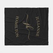 モノグラムパーソナライズされた名フリースブランケット フリースブランケット (正面(横))