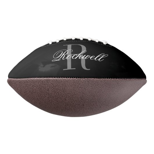 モノグラムパーソナライズされた名 アメリカンフットボール (回転270)