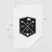 モノグラムパーソナライズされた名 ゴルフタオル (インサイチュ)