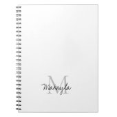 モノグラムパーソナライズされた名 ノートブック (正面)