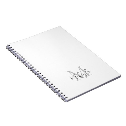 モノグラムパーソナライズされた名 ノートブック (右側)