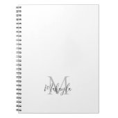 モノグラムパーソナライズされた名 ノートブック (正面)