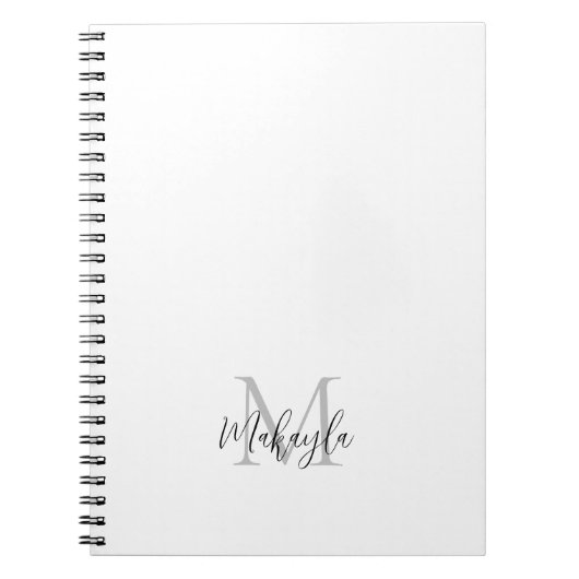 モノグラムパーソナライズされた名 ノートブック (正面)