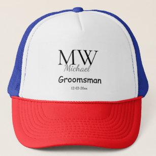 モノグラムパーソナライズされた名groomsman minima キャップ