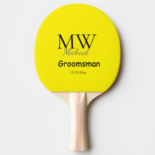 モノグラムパーソナライズされた名groomsman minima 卓球ラケット