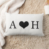 モノグラムパーソナライズされた婚約ホームデコールピロー ランバークッション (ブランケット)