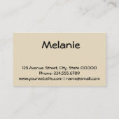 モノグラムパーソナライズされた文字水彩花フローラ 名刺 (裏面)