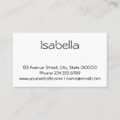 モノグラムパーソナライズされた文字水彩花フローラ 名刺 (裏面)