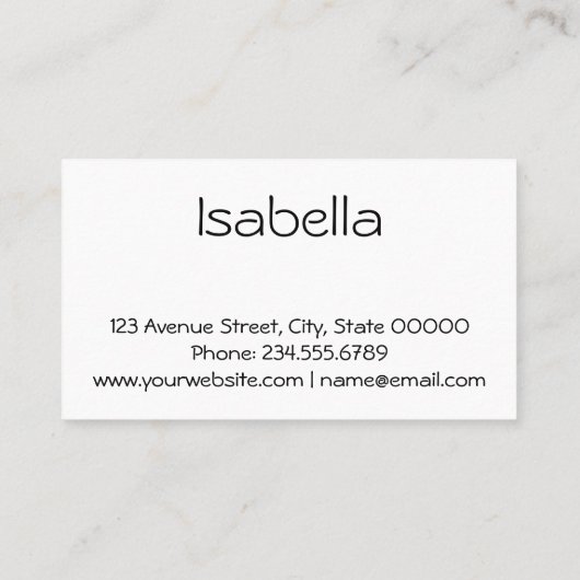 モノグラムパーソナライズされた文字水彩花フローラ 名刺 (裏面)