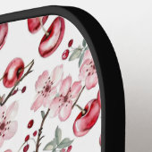 モノグラムパーソナライズされた水彩さくらんぼ花 ピックルボールラケット (左詳細)