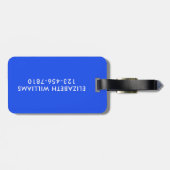 モノグラムパーソナライズされた水彩模様 ラゲッジタグ (裏面横)