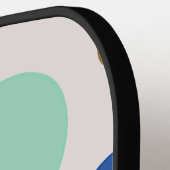 モノグラムパーソナライズされた水玉模様パターン ピックルボールラケット (左詳細)