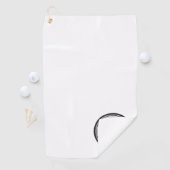 モノグラムパーソナライズされた白黒 ゴルフタオル (インサイチュ)