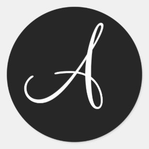 モノグラムパーソナライズされた結婚式招待状封筒 ラウンドシール