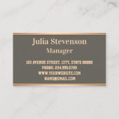 モノグラムパーソナライズされた編集可能文字赤い花flo 名刺 (裏面)