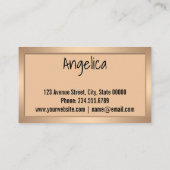 モノグラムパーソナライズされた編集可能A文字赤花f 名刺 (裏面)