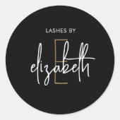 モノグラムパーソナライズされた美しい事業 ラウンドシール (正面)