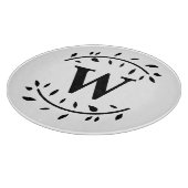 モノグラムパーソナライズされた葉リース切断板 カッティングボード (角)