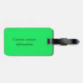 モノグラムパーソナライズされた蛍光黄 ラゲッジタグ (裏面横)
