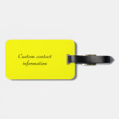 モノグラムパーソナライズされた蛍光黄 ラゲッジタグ (裏面横)