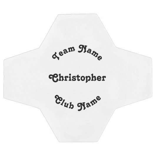 モノグラムパーソナライズされた選手チームコーチクラブ名 サッカーボール (フラット)