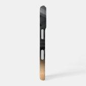 モノグラムパーソナライズされた金ゴールドグラデーション写真 iPhone 16ケース (右側面)