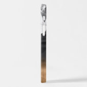 モノグラムパーソナライズされた金ゴールドグラデーション写真 iPhone 16ケース (左側面)