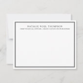 モノグラムパーソナライズされた静止カスタムありがとう ノートカード (正面)