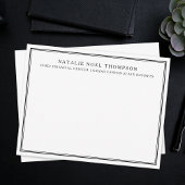 モノグラムパーソナライズされた静止カスタムありがとう ノートカード