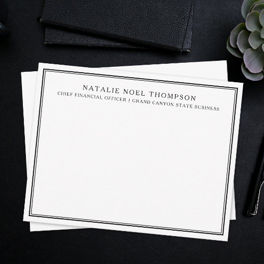 モノグラムパーソナライズされた静止カスタムありがとう ノートカード